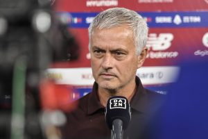 Jose Mourinho coach of AS Roma before the Serie A football match between AS Roma