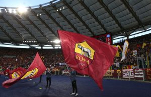 Roma supporters at the Stadio Olimpico