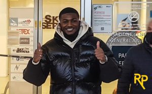 Ainsley Maitland-Niles at Ciampino Airport