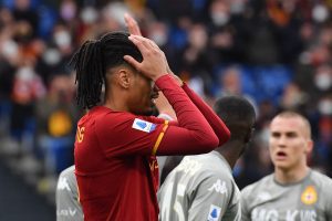 Roma's British defender Chris Smalling