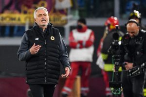Roma's Portuguese head coach Jose Mourinho