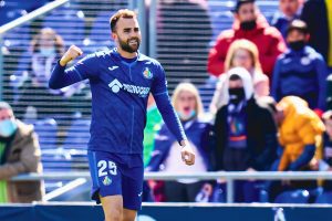 Borja Mayoral celebrates with Getafe