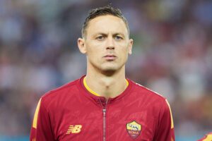 UDINE, ITALY - SEPTEMBER 04: Nemanja Matic of AS Roma looks on during the Serie A match between Udinese Calcio and AS Roma at Dacia Arena on September 04, 2022 in Udine, Italy. (Photo by Emmanuele Ciancaglini/Getty Images)