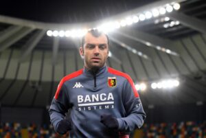 UDINE, ITALY - NOVEMBER 22: Goran Pandev of Genoa CFC looks on during the Serie A match between Udinese Calcio and Genoa CFC at Dacia Arena on November 22, 2020 in Udine, Italy. (Photo by Alessandro Sabattini/Getty Images)