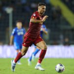 EMPOLI, ITALY - SEPTEMBER 12: Zeki Celik of AS Roma in action during the Serie A match between Empoli FC and AS Roma at Stadio Carlo Castellani on September 12, 2022 in Empoli, Italy. (Photo by Gabriele Maltinti/Getty Images)