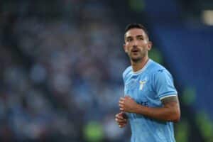 ROME, ITALY - AUGUST 14: Danilo Cataldi of SS Lazio looks on during the Serie A match between SS Lazio and Bologna FC at Stadio Olimpico on August 14, 2022 in Rome, Italy. (Photo by Paolo Bruno/Getty Images)