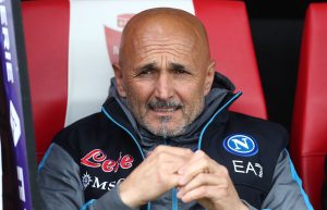 MONZA, ITALY - MAY 14: SSC Napoli coach Luciano Spalletti looks on before the Serie A match between AC Monza and SSC Napoli at Stadio Brianteo on May 14, 2023 in Monza, Italy. (Photo by Marco Luzzani/Getty Images)