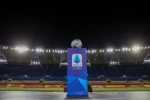 ROME, ITALY - JULY 19: General view of the stadium before the Serie A match between AS Roma and FC Internazionale at Stadio Olimpico on July 19, 2020 in Rome, Italy. (Photo by Giampiero Sposito/Getty Images)