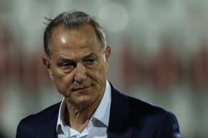 NOVI SAD, SERBIA - JUNE 06: Head coach Giovanni de Biasi of Azerbaijan looks on during the UEFA Nations League League C Group 3 match between Belarus and Azerbaijan at Stadion Karadjordje on June 06, 2022 in Novi Sad, Serbia. (Photo by Srdjan Stevanovic/Getty Images)