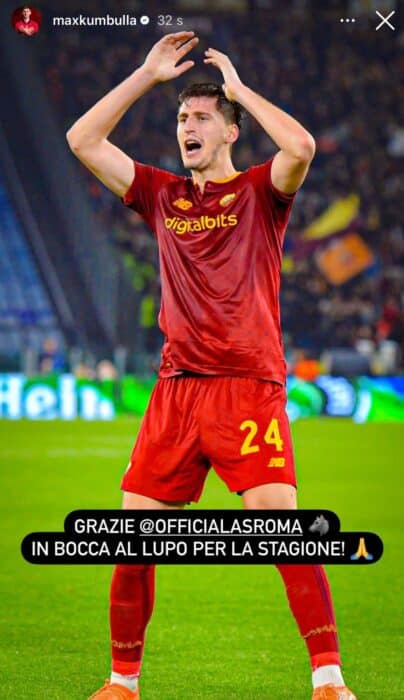 instagram kumbulla addio roma