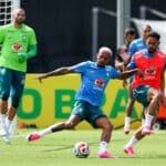 brazil press conference and training session